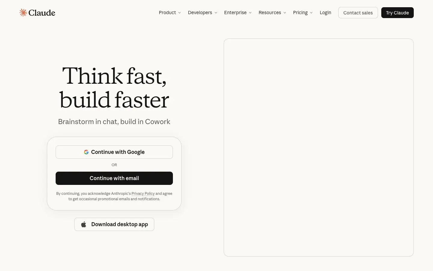 Claude website preview