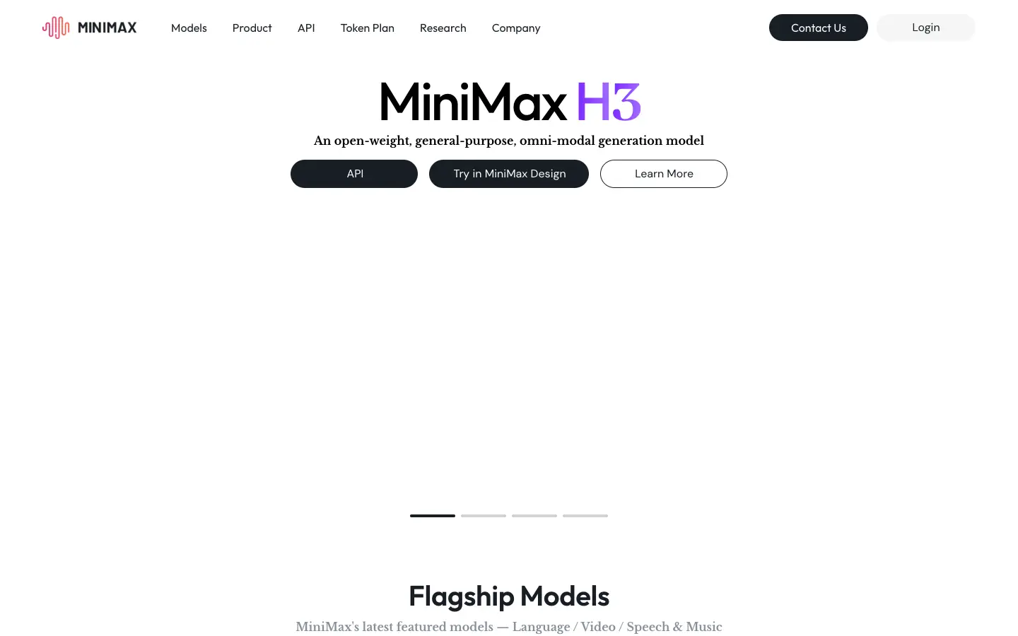MiniMax website preview