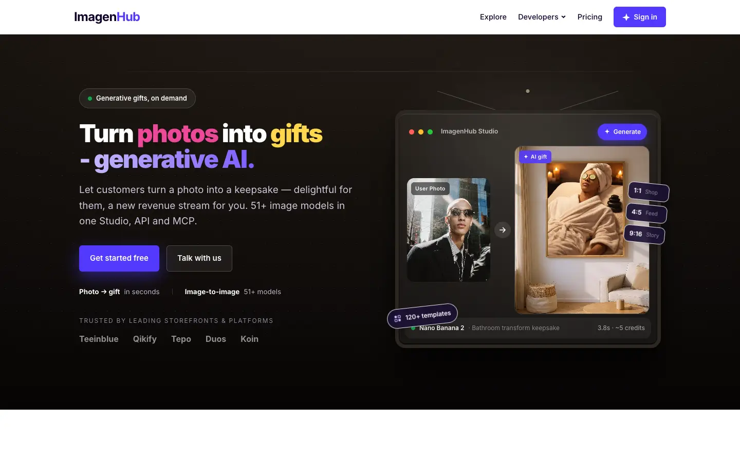 ImagenHub website preview