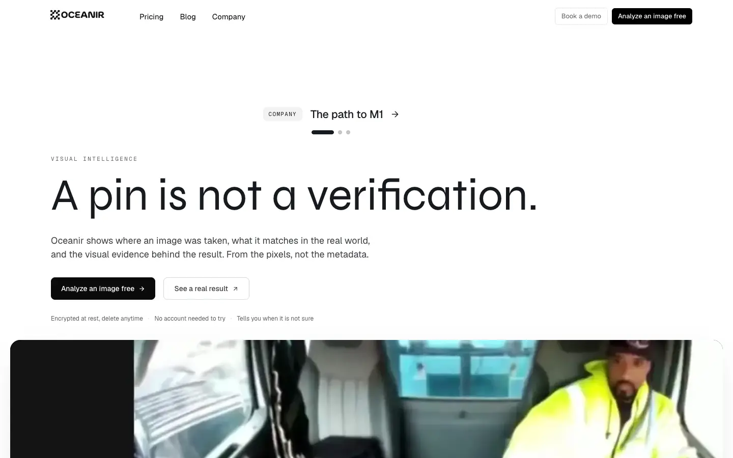 Oceanir website preview