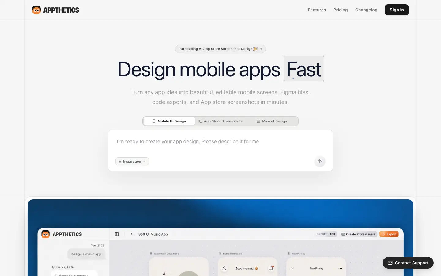 Appthetics website preview