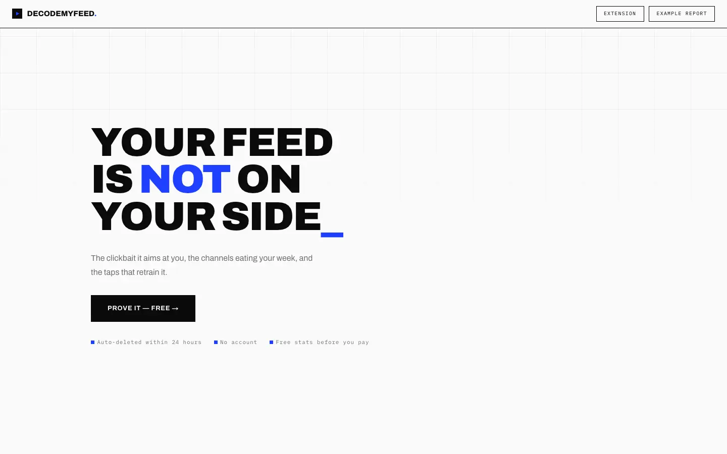 Decode My Feed website preview