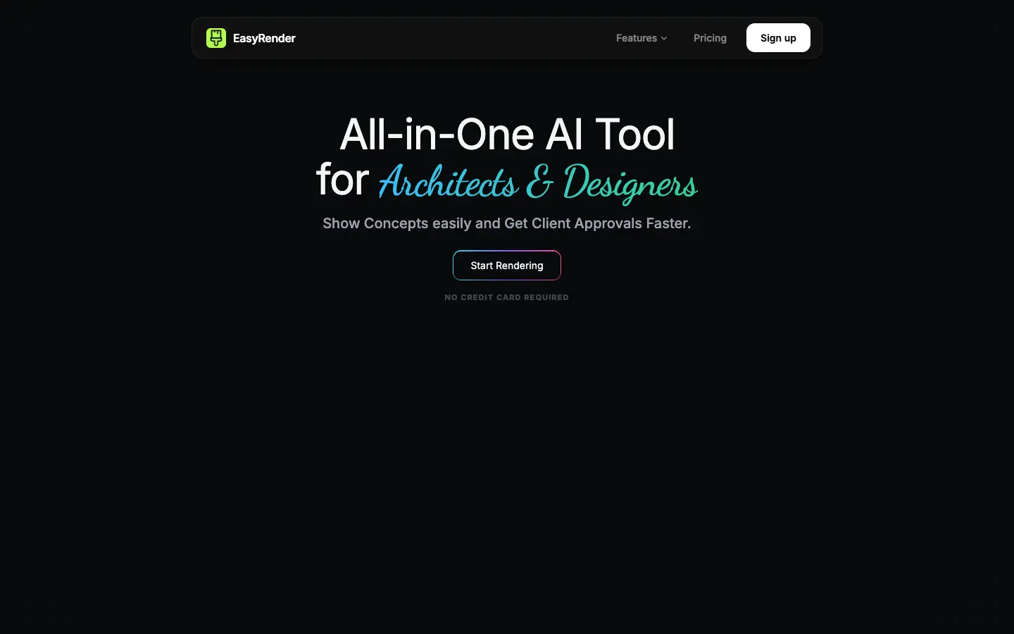 EasyRender website preview