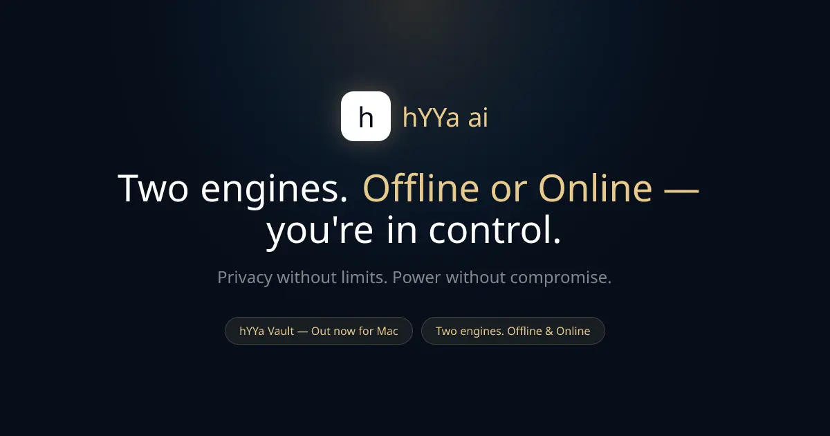 hYYa ai website preview
