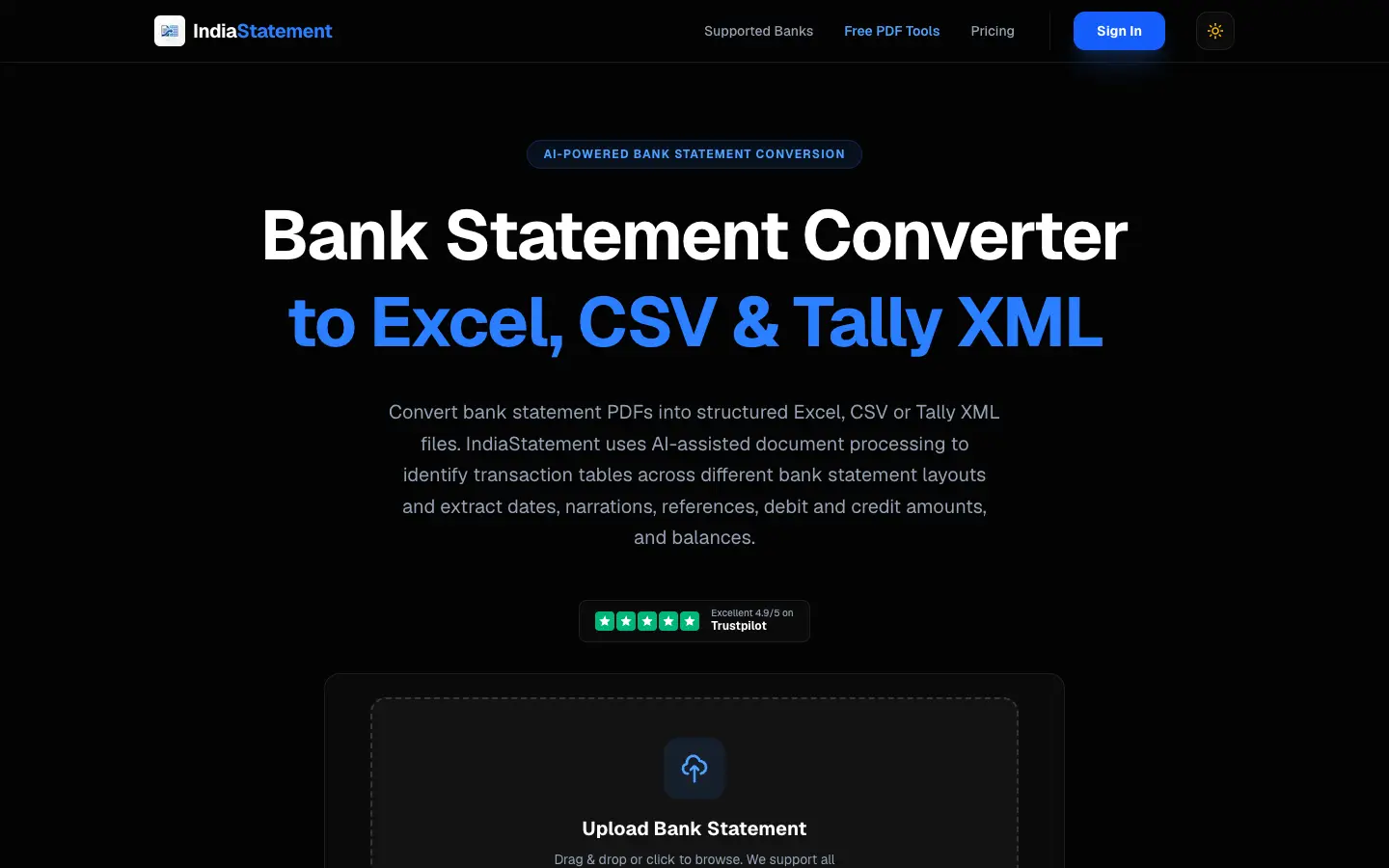 IndiaStatement website preview