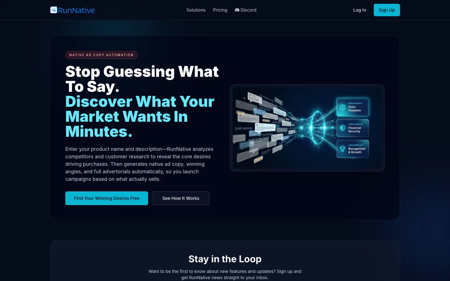 RunNative website preview