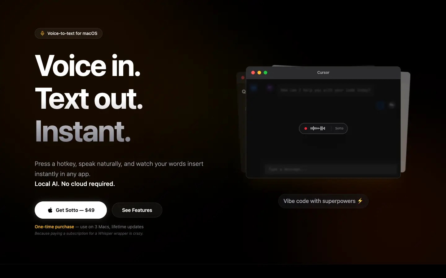 Sotto website preview