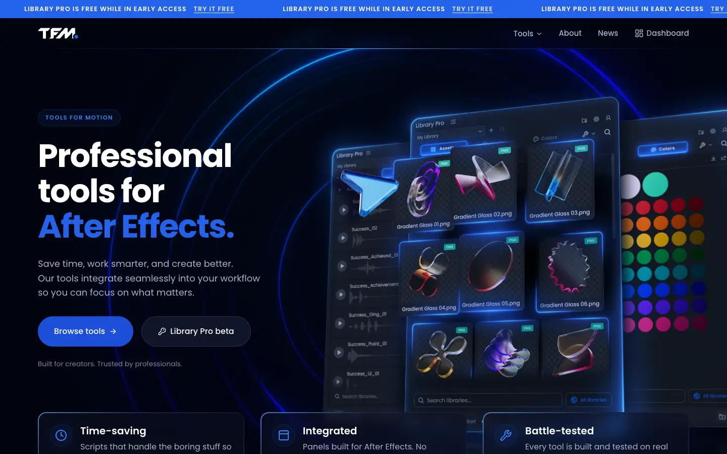 ToolsForMotion website preview