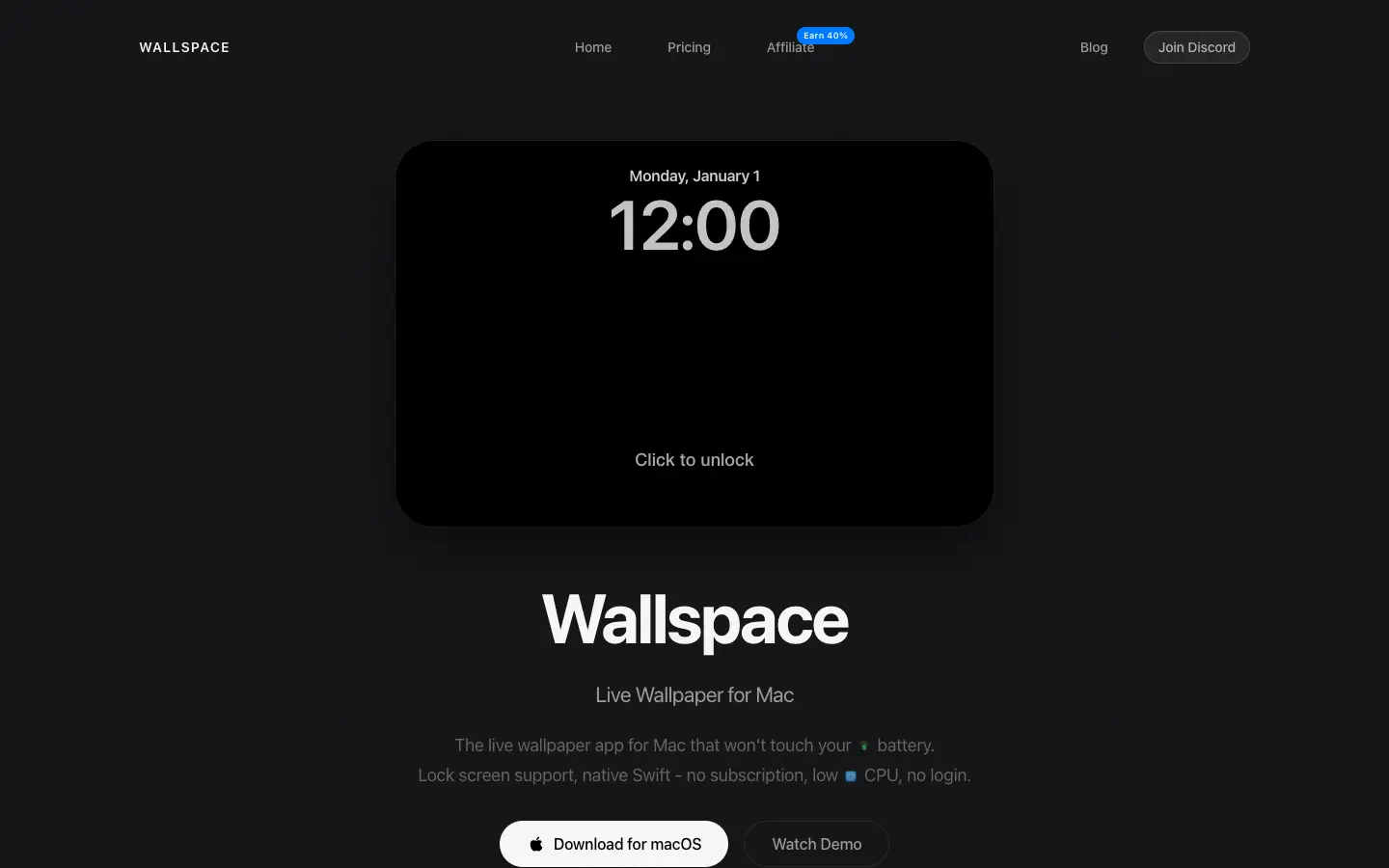 Wallspace website preview