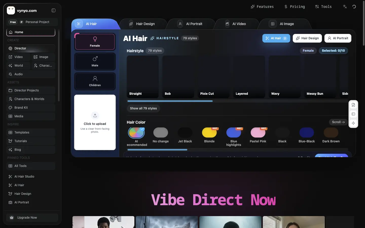 Vynyo website preview